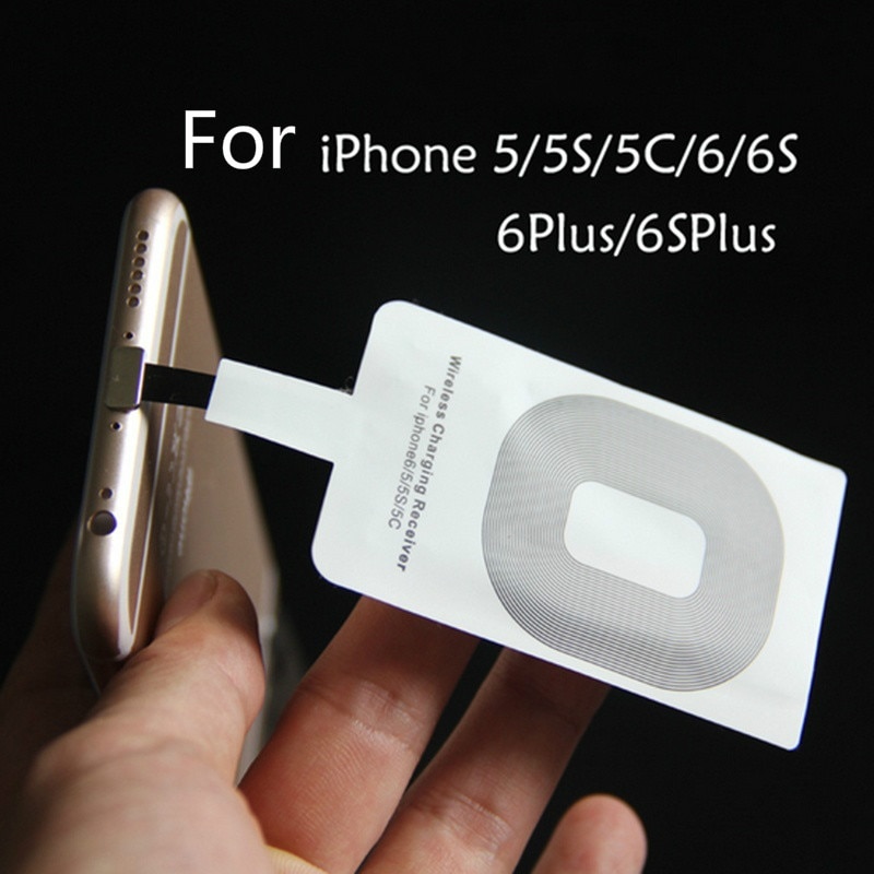 Voor Iphone 7 6 6s Plus Se 5 5s Qi Draadloze Oplader Ontvanger Opladen Adapter Voor Samsung Note 4 5 S4 S5Android Micro Usb Inductie