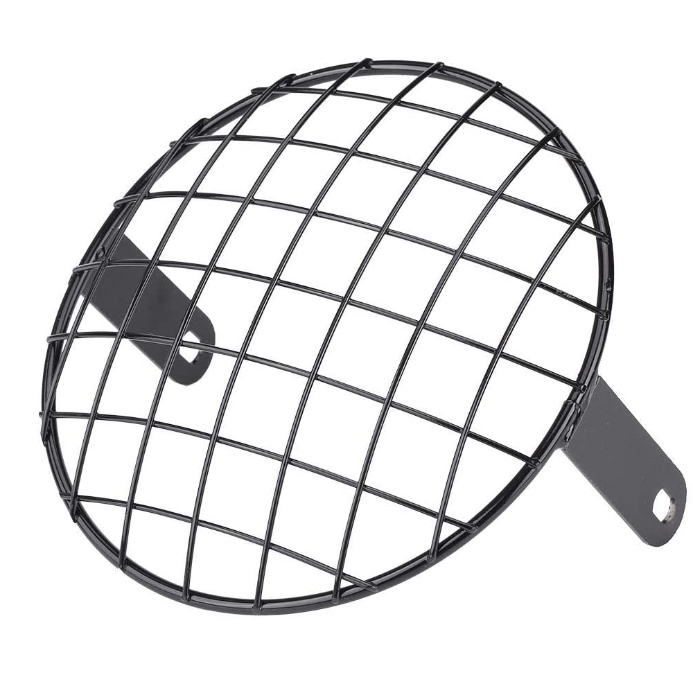 Universal Motorcycle Headlight Protector Guard 6.5inch Motorbike Light Lamp Metal Cover Mesh Grill Mask for Harley CG125 GN125