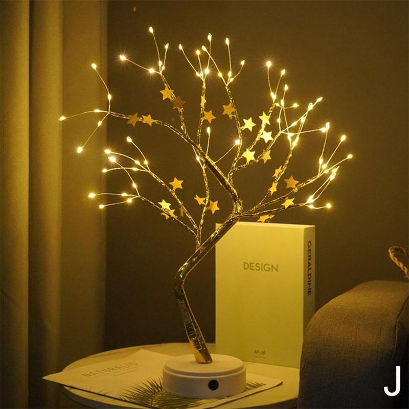LED Tisch Lampe Baum Usb Blume Neue Jahr der Dekor 2022 Zimmer Ornament Grinc Weihnachten Dekoration Lichter Innen Schlafzimmer: 72LED  Stern hell