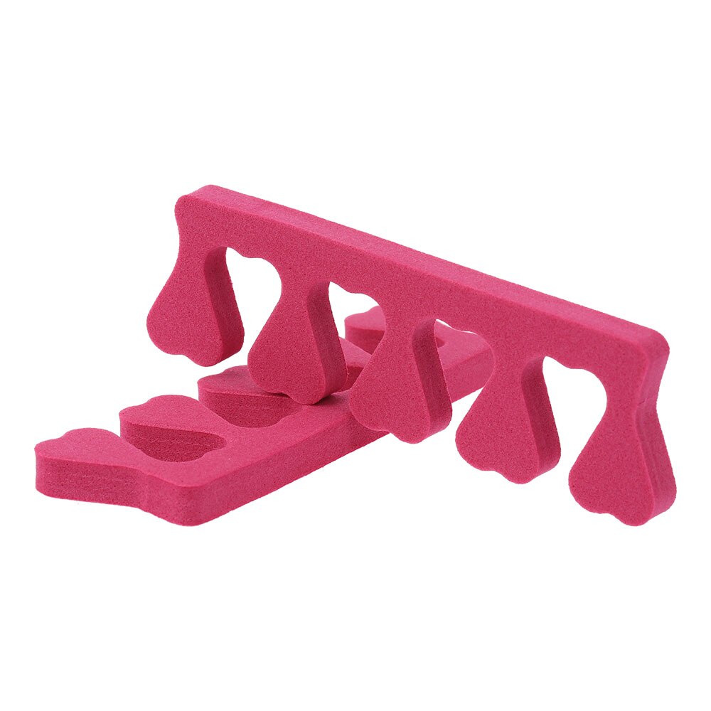 4 stk tåseparatorer svampskum tåavstandsstykker til pedikyr neglesalong bruk tilfeldig farge fingerfot manikyr neglekunstverktøy