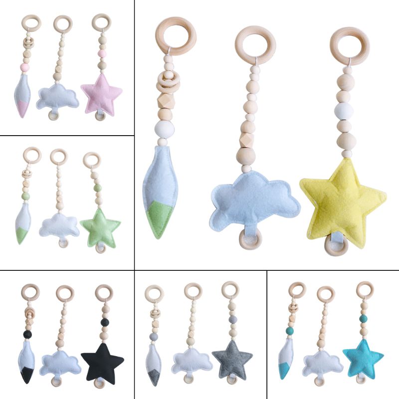 Nordic Stijl Ring-Pull Baby Gym Speelgoed Sensory Kwekerij Kinderkamer Baby Peuter Kleding Houten Frame Rack Decoratie L41D