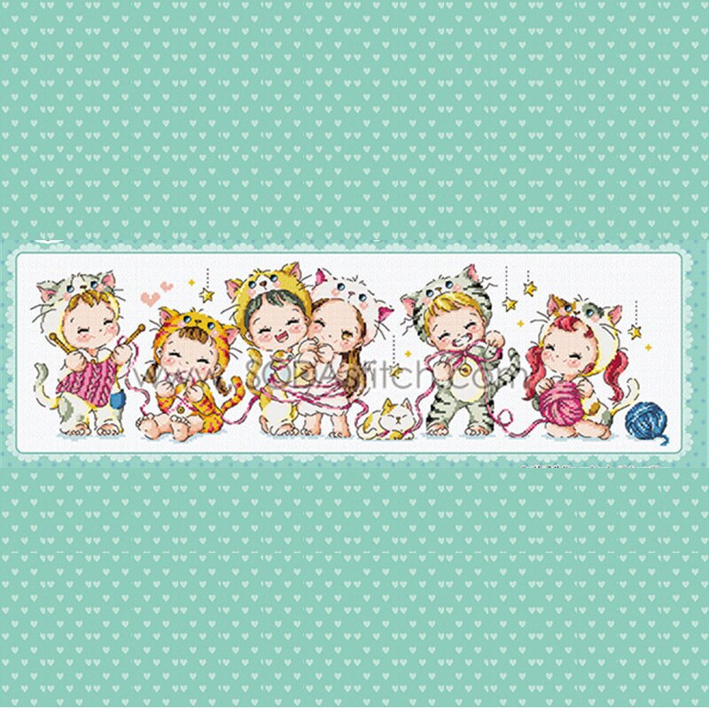 G158 Stich Cross Stitch Kits Craft Packages Cotton Fabric Floss Counted Designs Needlework Embroidery Cross-Stitching: 14CT