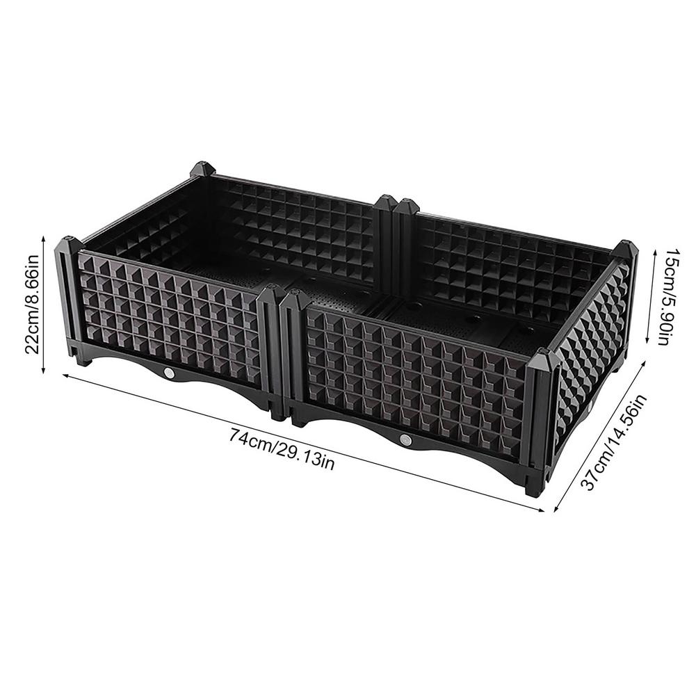 Raised Planter Grow Box Rectangular Flowerpot Elevated Garden Bed Garden Pots &amp; Planters Elevated Garden Bed Garden Decoration