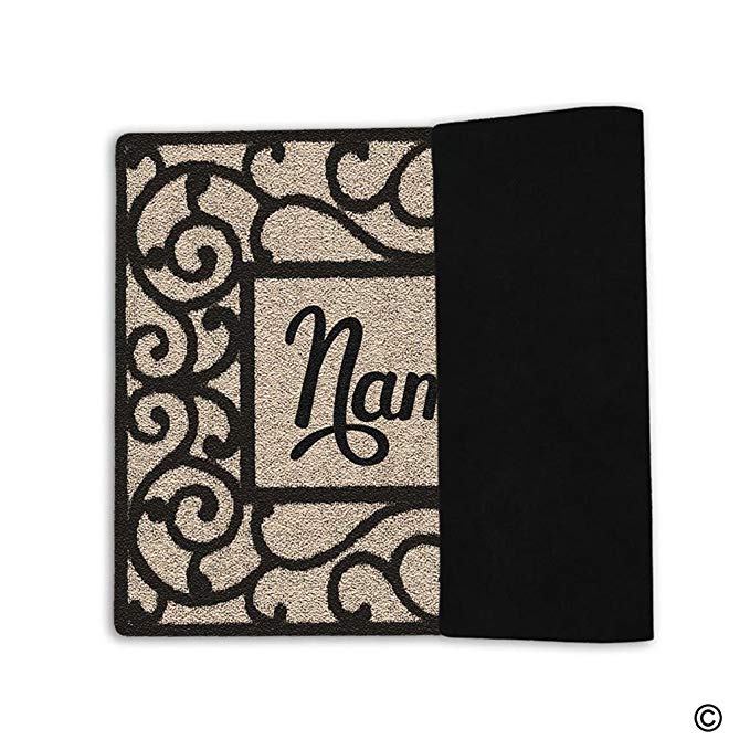 Dörrmatta entré golvmatta namaste rektangulär rolig dörrmatta utomhus inomhus gummimatta non-woven tyg topp 15.7 x 23.6 tum