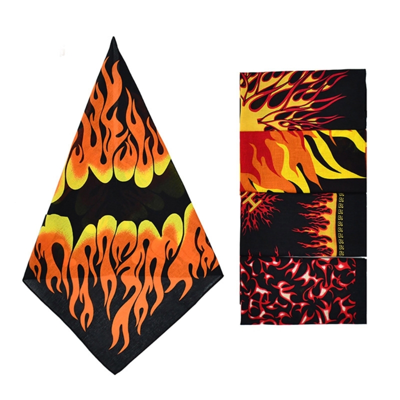21 '' flammen-bandana-kopftuch-Turban für damen und herren, streetstyle-Turban, unisex-kopftuch, bandana mit feuermuster