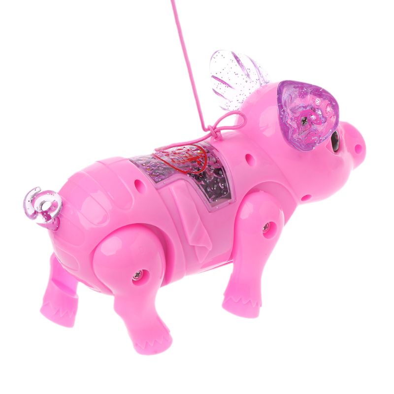 Bonito cerdo de ensueño mascota con luz música paseo electrónica mascotas Robot juguetes para niños niñas