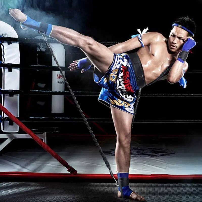 100 LBS Boxing Resistance Bands Set for MMA Kickboxing Basketball Football Strength and Agility Training Heavy Duty Workout