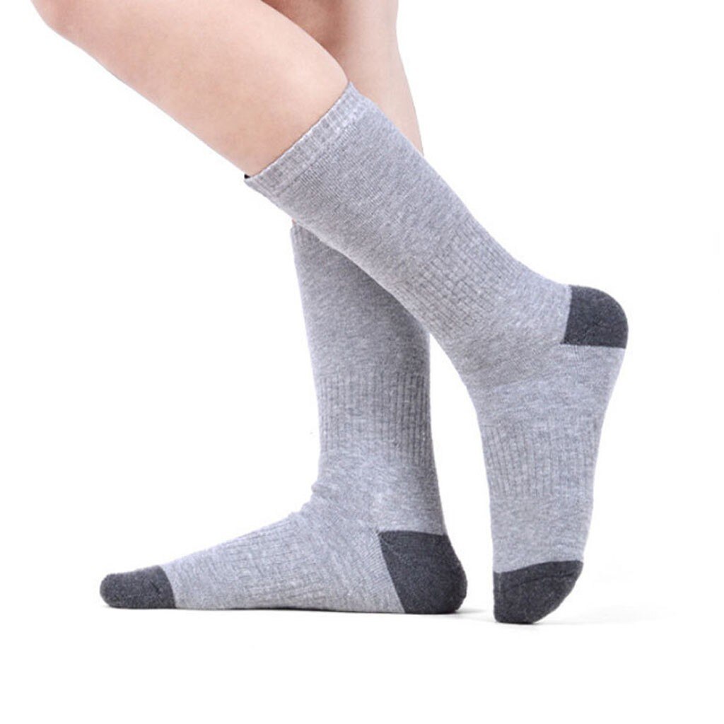 Heated Socks - USB Rechargeable Winter Warm Skiing Thermal Electric Socks for Women: Gray