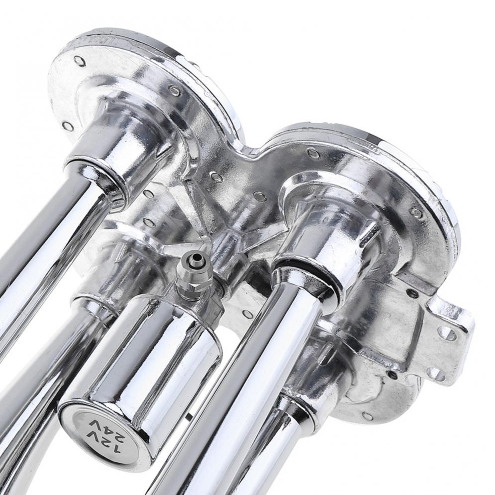 Klaxon d'air très fort à quatre trompes 12V / 24V 150dB | Véhicule de voiture, camion Train bus de bateau