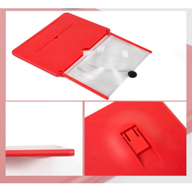 12 inch Mobile Phone 3D Screen Video Magnifier Curved Enlarged Smartphone Movie Amplifying Projector Stand Bracket