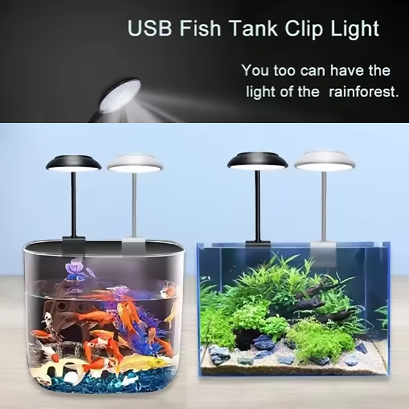 5W/7W doprowadziło 5V USB ryba czołg spinacz lampa udekorować doprowadziło pełny widmo kontrola lampa glony lampa mini ozdobny mały czołg oświetlenie