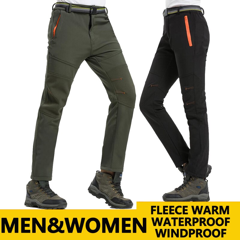 LOFTY STONE Men's Winter Pants Men Reflective Warm Fleece Softshell Trousers Mens Cargo Pants Male Loose Waterproof Sweatpants