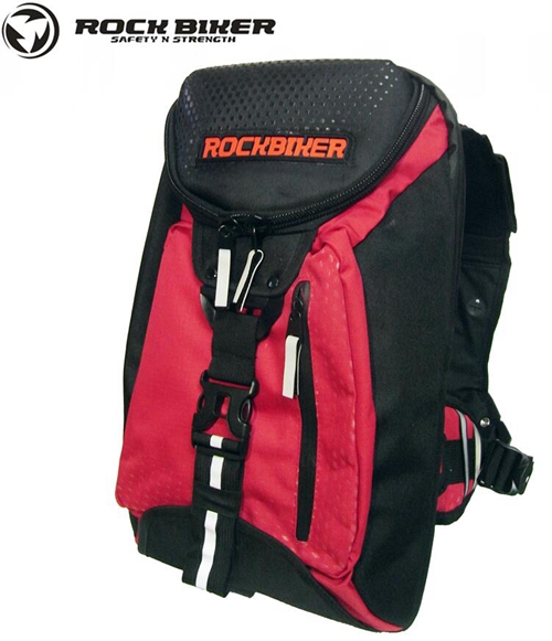 Rock biker Business Excelsior Pack Rugzak Laptop Tablet Rugzak Tas rood/zwart