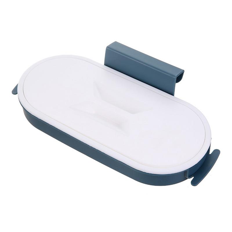 Porta bolsa de basura colgante armario de cocina soporte bastidor de almacenamiento de plástico cocina colgar basura estante para bolsas de basura: deep blue