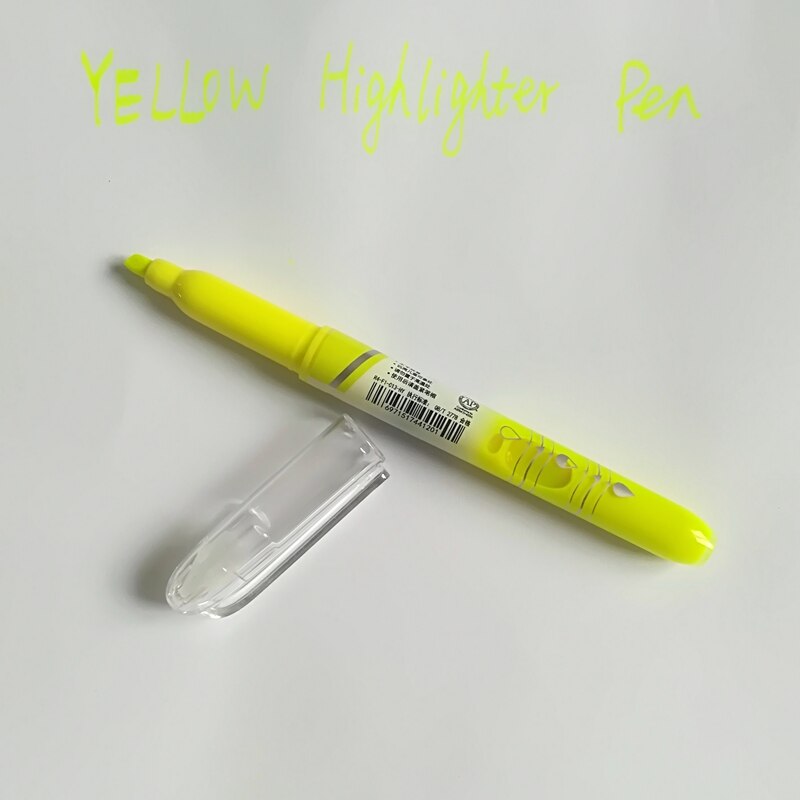Yellow Color Fluorescent marker highlighter pen Mild colors highlight spot liner Stationery Office accessories School supplies