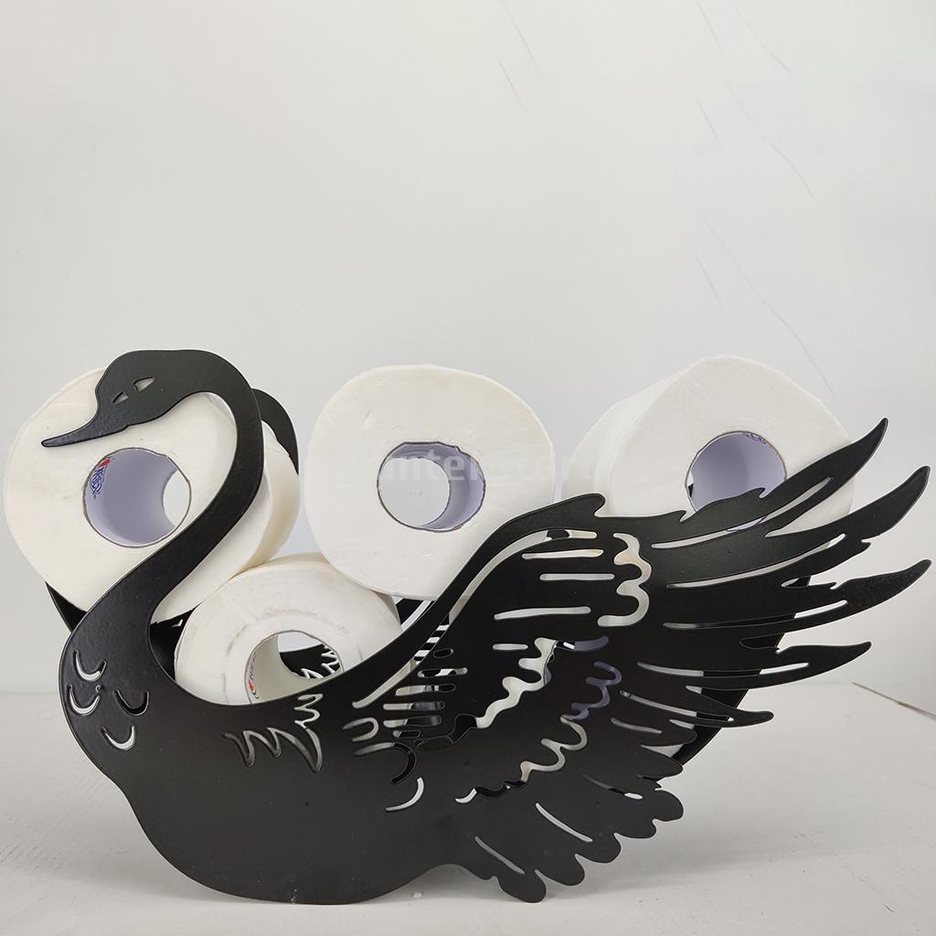 Porte-rouleau de papier toilette en mouton, support mural en fer ou autoportant, rangement de mouchoirs de salle de bain, peut contenir 7 rouleaux de panier de papier toilette: Swan