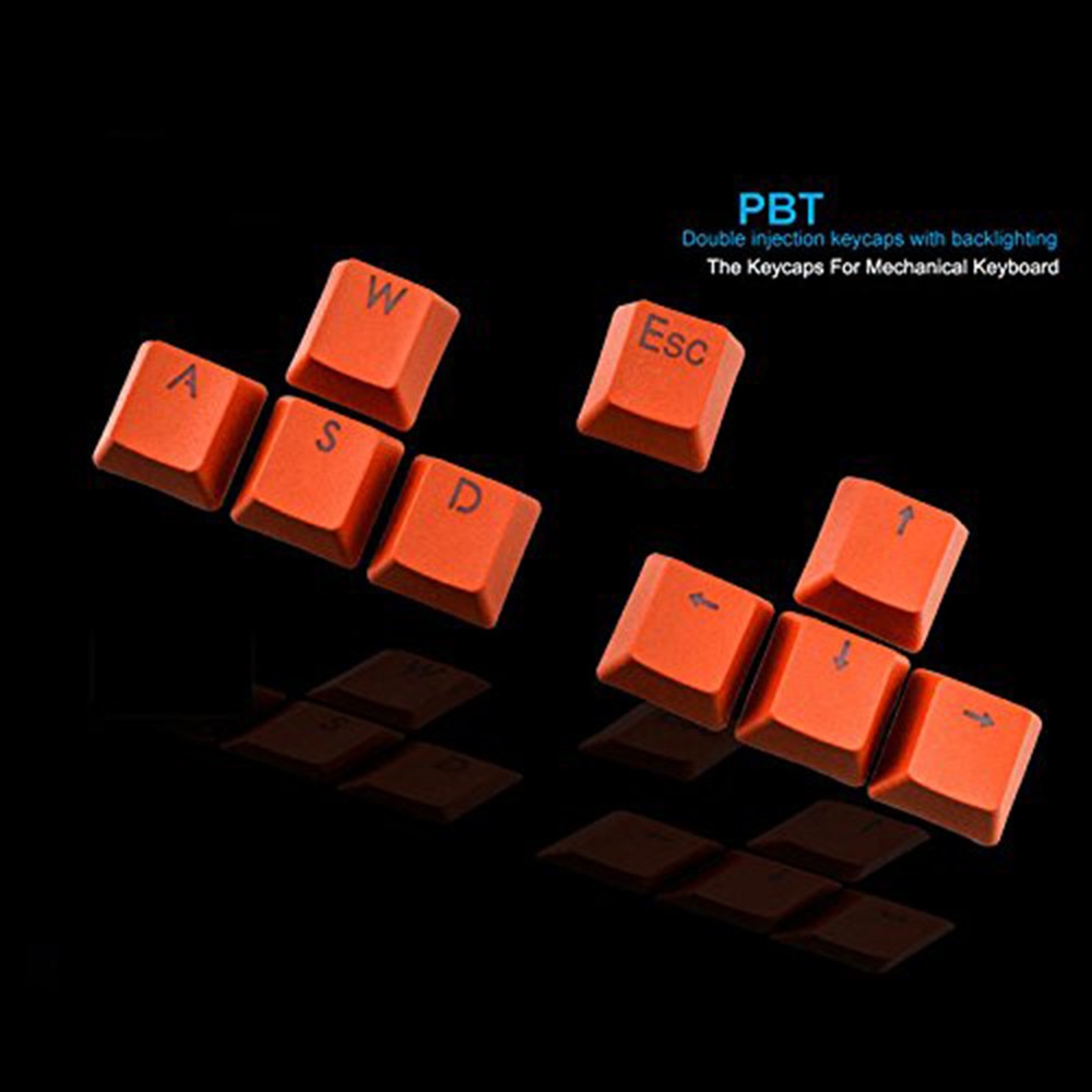 Key caps For Cherry MX Mechanical Keyboard Orange 9 Keys PBT Backlit Translucent Keycaps For Cherry MX Keyboard 416#2