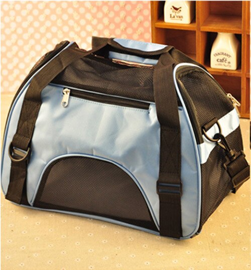 Dog Bag Cat Carrier Pet Sleeping Portable Pet Carrier Foldable Bag Travel Puppy Carrying Backpacks Cat Bag: New Blue / 43x30x20cm