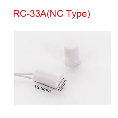 10 Pcs Wired Door Window Sensor Recessed Magnetic Contacts Security Reed Switch Alarm For Home Security Alarm White: RC-33A NC Type