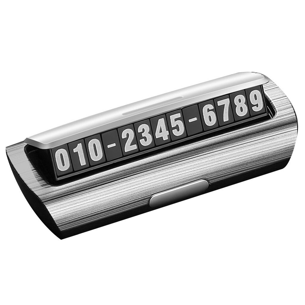 Auto Parkeerkaart Lichtgevende Telefoonnummer Plaat Stickers Nachtlampje Tijdelijke Auto Park Stop In Auto-Styling Auto Accessoires: Gray 