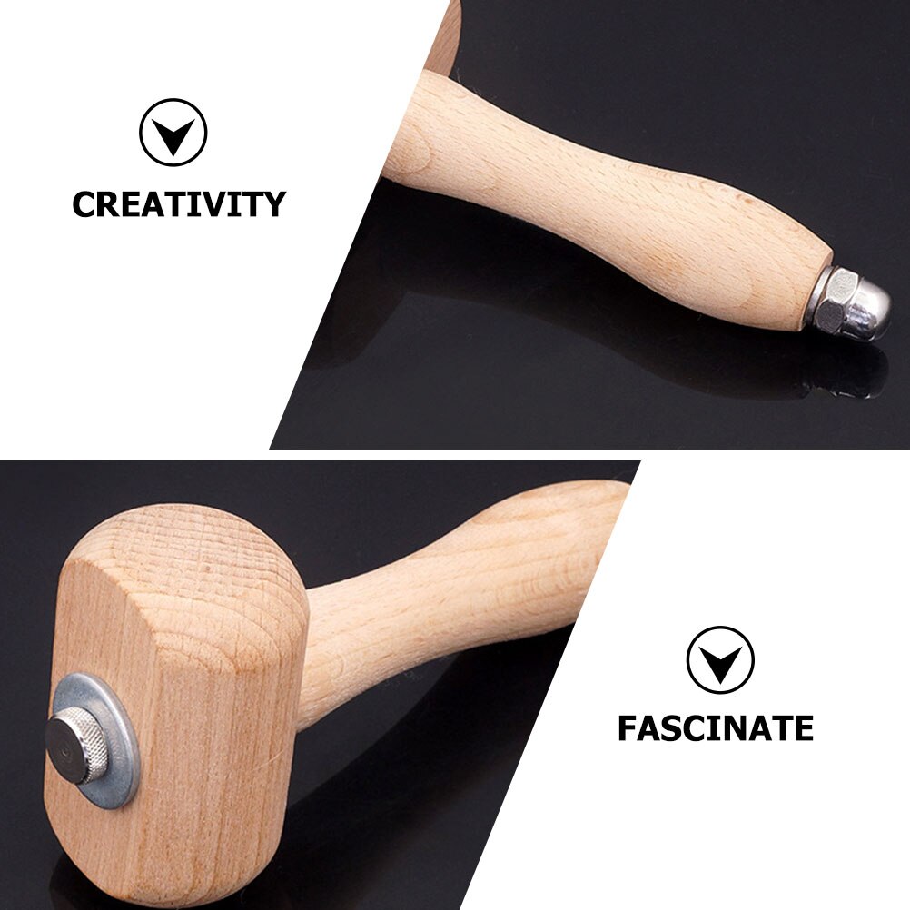 Wooden Mallet Leather Carving Hammer Wood Mallet DIY Leather Carving Hammer Tool
