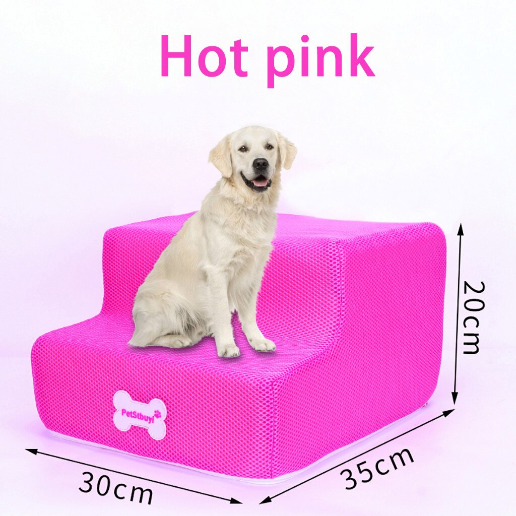 Pet Bed Stairs Pet Stairs Breathable Mesh Foldable Pet Stairs Detachable Dog Ramp 2 Steps Ladder for Small Dogs Puppy Cat Bed: G
