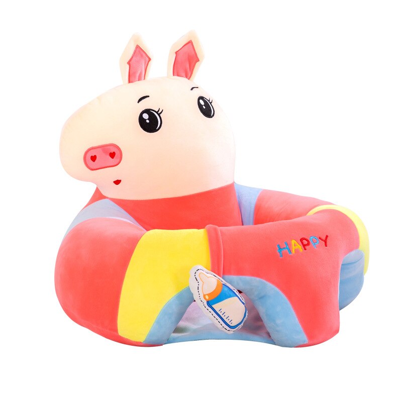 Babysofa plysstol, der lærer at sidde, sædeovertræk komfortabelt toddler reden pust vaskbar uden fyldstof vuggestol: Dække en