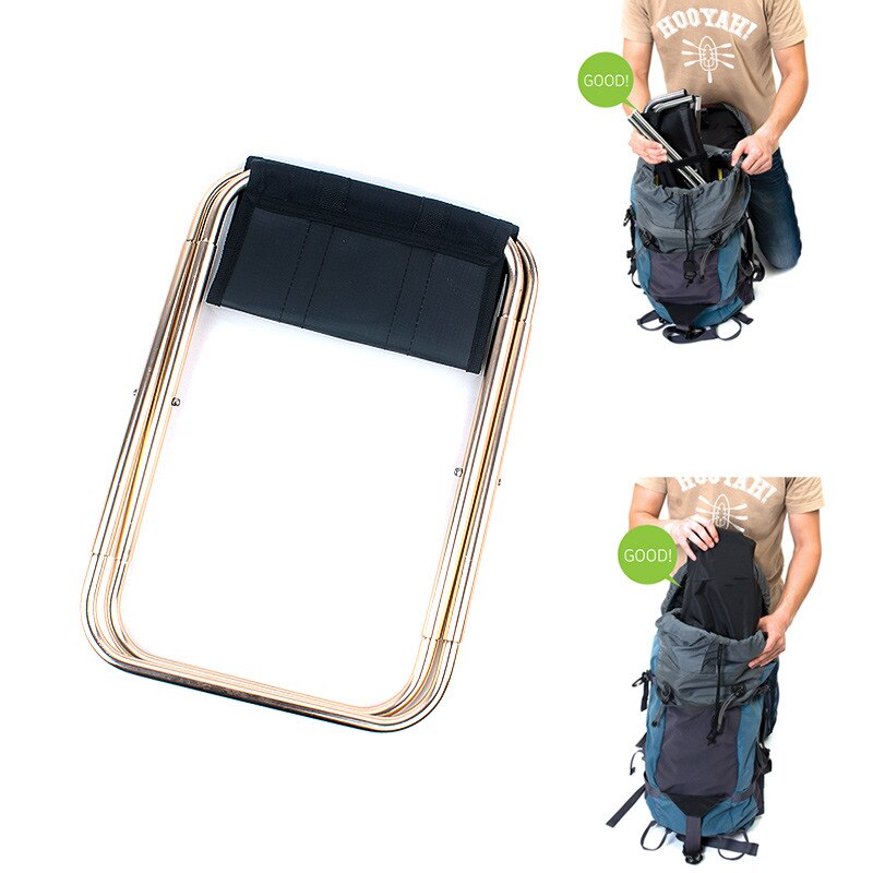Opvouwbare visstoel voor buiten, ultralicht, draagbaar en opvouwbaar, kampeerstoel van aluminiumlegering, picknickstoel voor vissen met tas