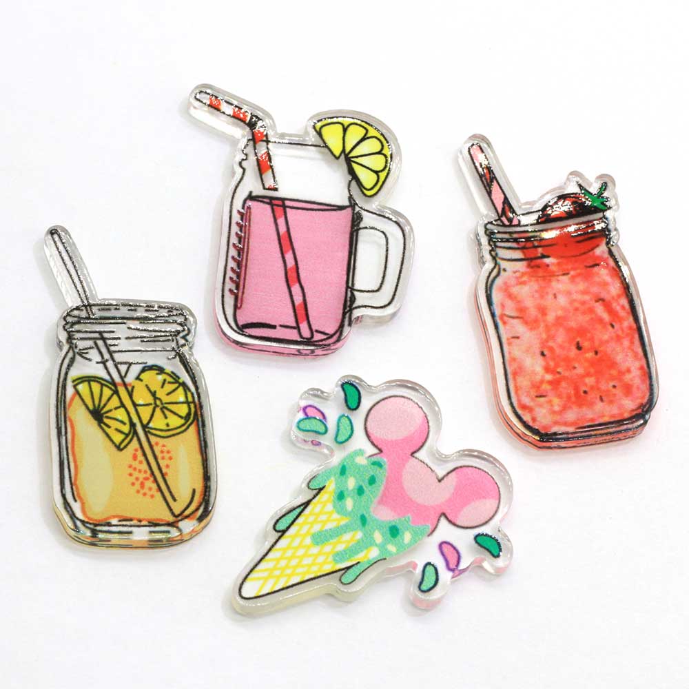 10/100pcs Kawaii Colorful Drink Bottle Planar Resin Flatback Cabochon Girl Hair Bow Center DIY Drinks Cabs Patch Sticker Phone