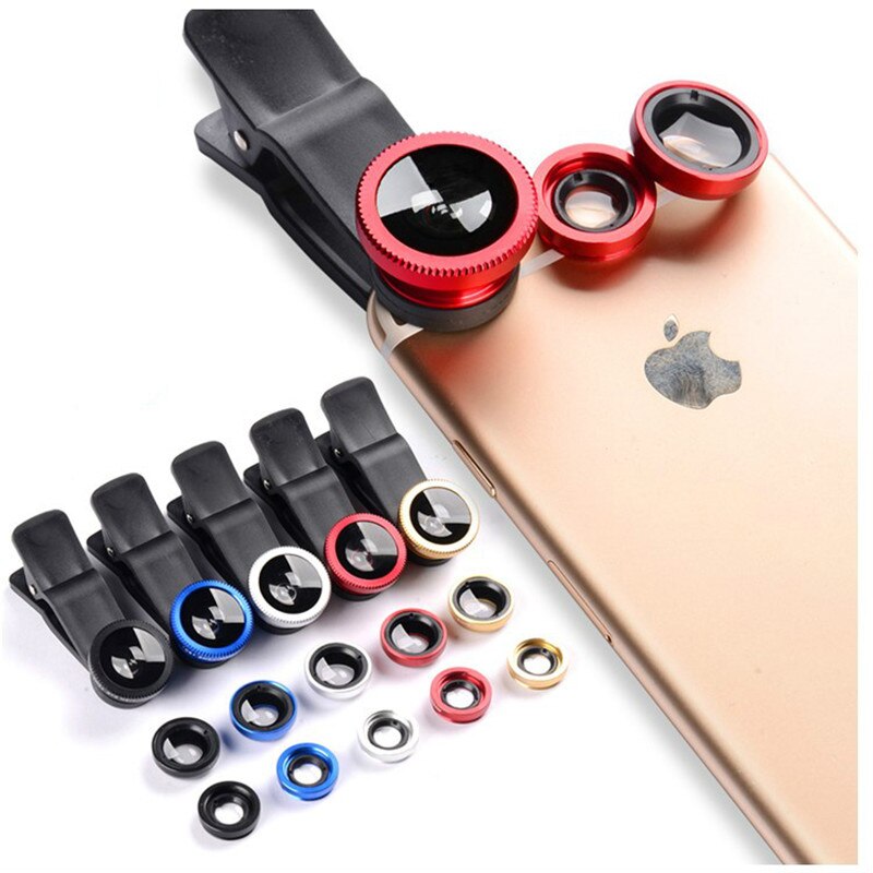 3 In 1 Groothoek Macro Fisheye Telefoon Lens Kit Multifunctionele Praktische Ultra Draagbare Duurzaam Voor Iphone Samsung Huawei xiaomi