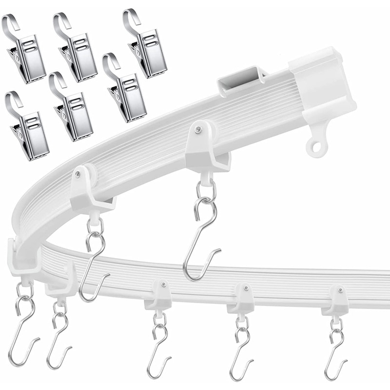 Flexible Bendable Ceiling Curtain Track, Ceiling Mount For Curtain Rail, Room Divider Ceiling Track For Curtains: Pink