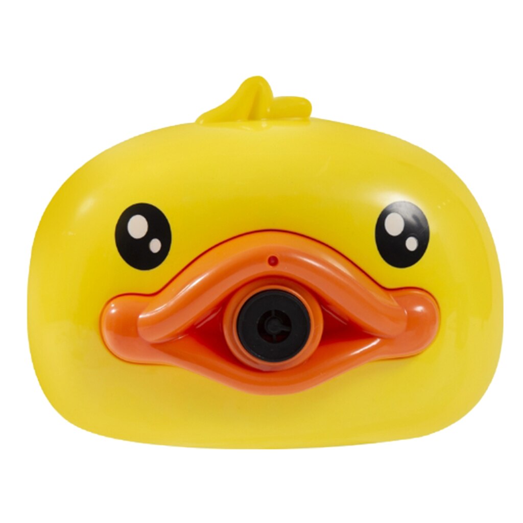 Nette Gelbe Ente blasiert Kamera freundlicher Art Spielzeug Playkit Sprudelnden für Spaß