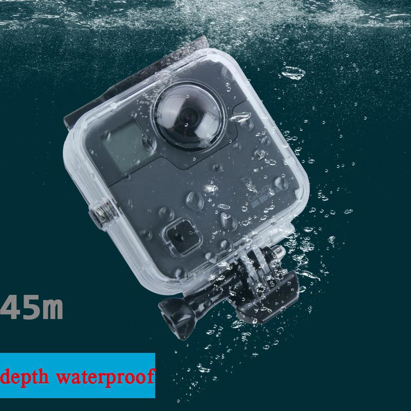 Voor Gopro Fusion 360-Graden Camera Waterdichte Behuizing Case 45M Onderwater Duiken Doos Beschermhoes Behuizing Shell R25