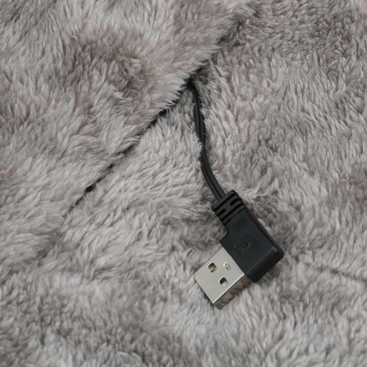 55 ° c Constant USB électrique chauffé cou écharpe laine artificielle cou plus col lavable hiver automne cou plus unisexe: Black USB Heated