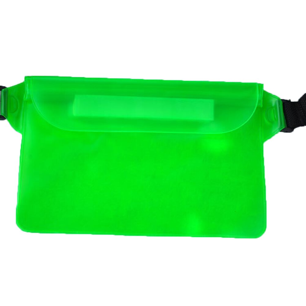 Transparent Waterproof PVC Dry Funny Pack Belt Bag Women Men's Outdoor Swimming Waist Bag Pouch Phone Storage Bag Bum Bag Purse: Green