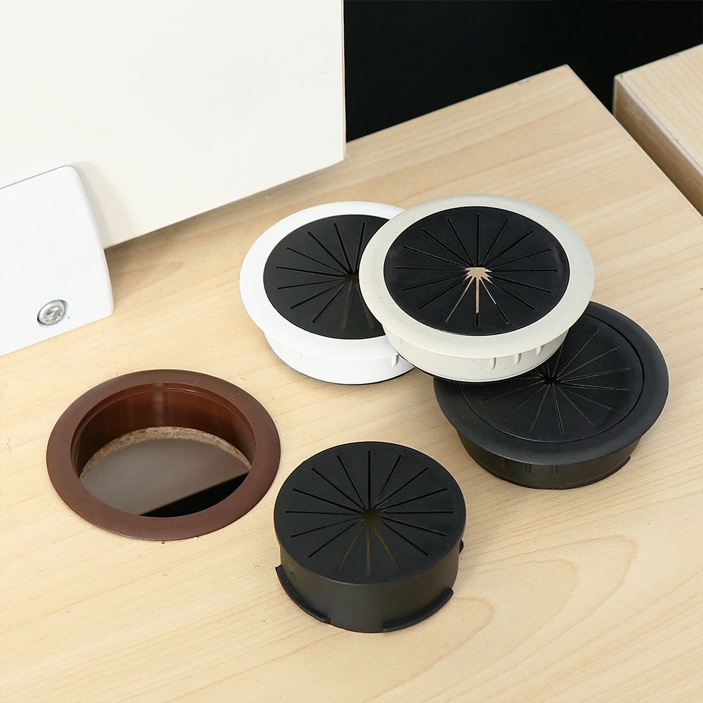 Couvercle de trou de fil pratique, attache de câble de Table de bureau, œillet d&#39;ordinateur, sortie de câble de Table, prise anti-poussière, organisateur de rangement bien rangé
