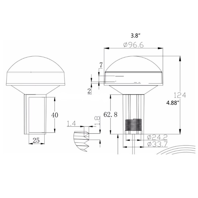 Marine Gebruik Gps Paddestoel Antenne Navigatie Apparaat Positionering Antenne Voor Boot Eenvoudige Installatie Antenne D7YA
