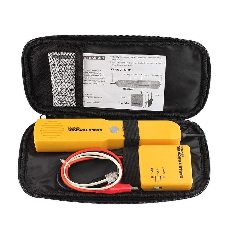 CABLE FINDER TONE GENERATOR PROBE TRACKER WIRE NETWORK TESTER TRACER KIT