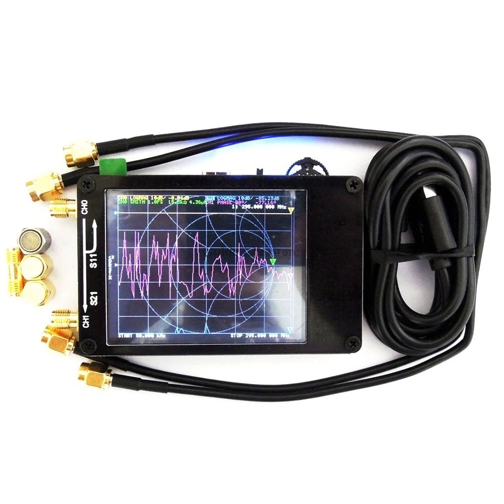 NanoVNA 50KHz-900MHz Vector Network Analyzer Digital Touching Screen Shortwave MF HF VHF UHF Antenna Analyzer Standing Wave