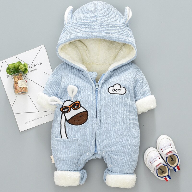 snow clothes snow clothes boys warm boys low cotton women&#39;s clothing body 0-18m: Light blue / 12M