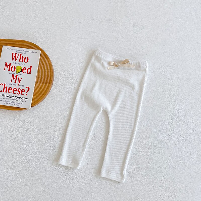 New Autumn Baby Legging Girls cotone tinta unita a righe a coste dolce rosa Leggings bambino bambino a costine ragazzi pantaloni abbigliamento