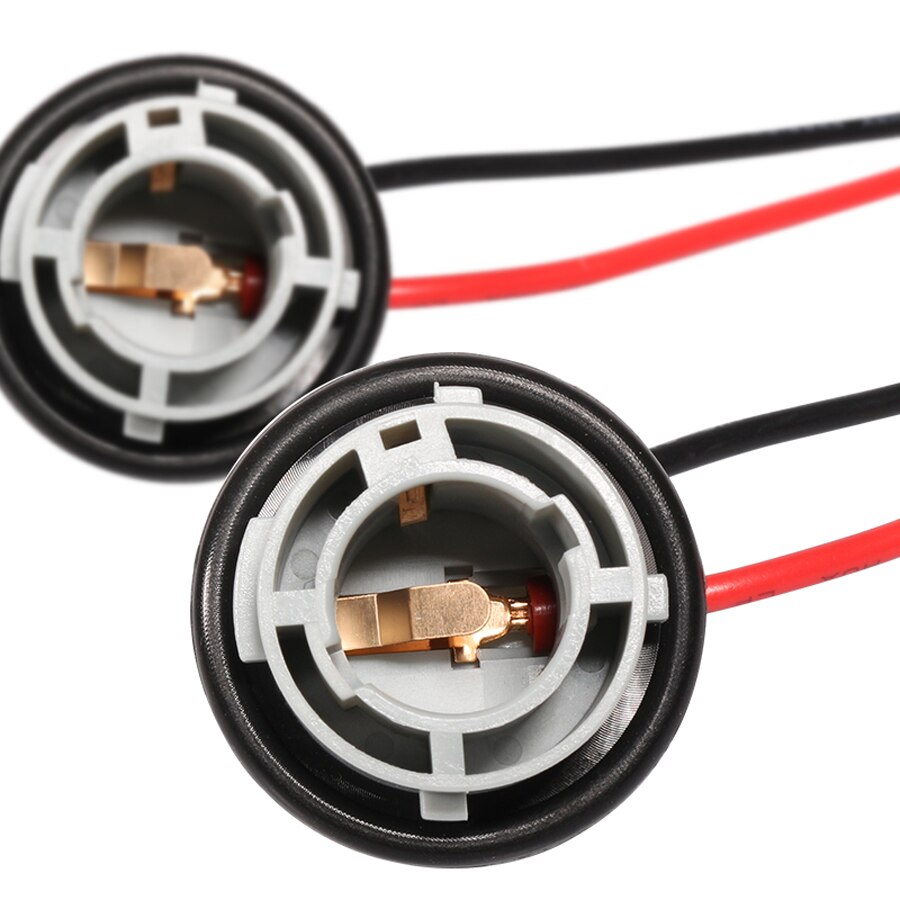Yccpauto 1156 ba15s pære sokkel holder  p21w lampe sokkel kontakt for bakvendt sikkerhetslys plast bil styling 2 stk