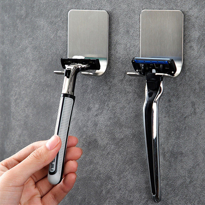 1 Pcs Multifunctionele Rvs Scheerapparaat Hanger Plug Haak Sterke Badkamer Haak Benodigdheden Voor Thuis Badkamer Nail-Gratis