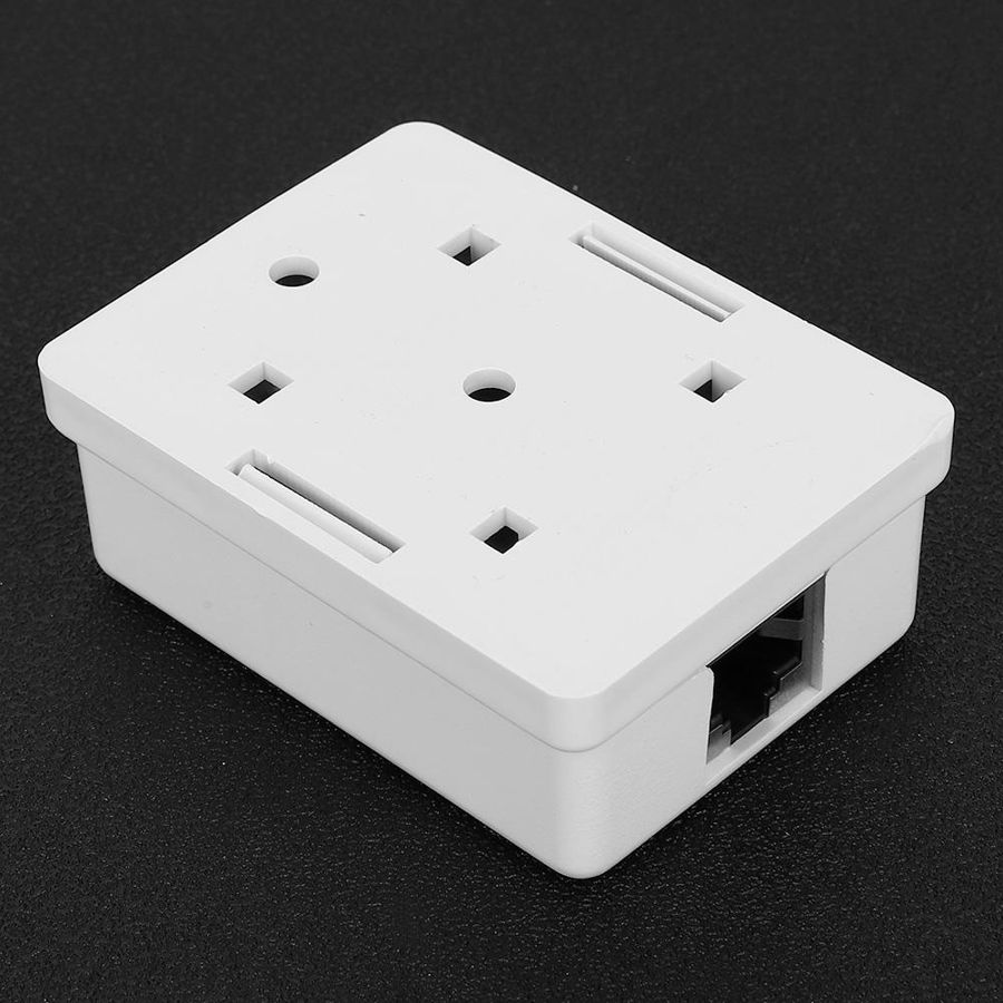 2Pcs CAT6 RJ45 Junction Box Desktop Information Case 8P8C Ethernet Cable Connector Single Port Network Wiring Plastic Box