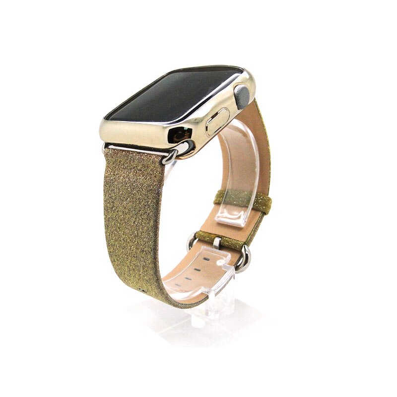 Bling Glitter PU Leder Handgelenk Gurt Für Apple Uhr Band Für iWatch Serie 4 3 2 1 44mm 40mm 42mm 38mm Ersatz Armband