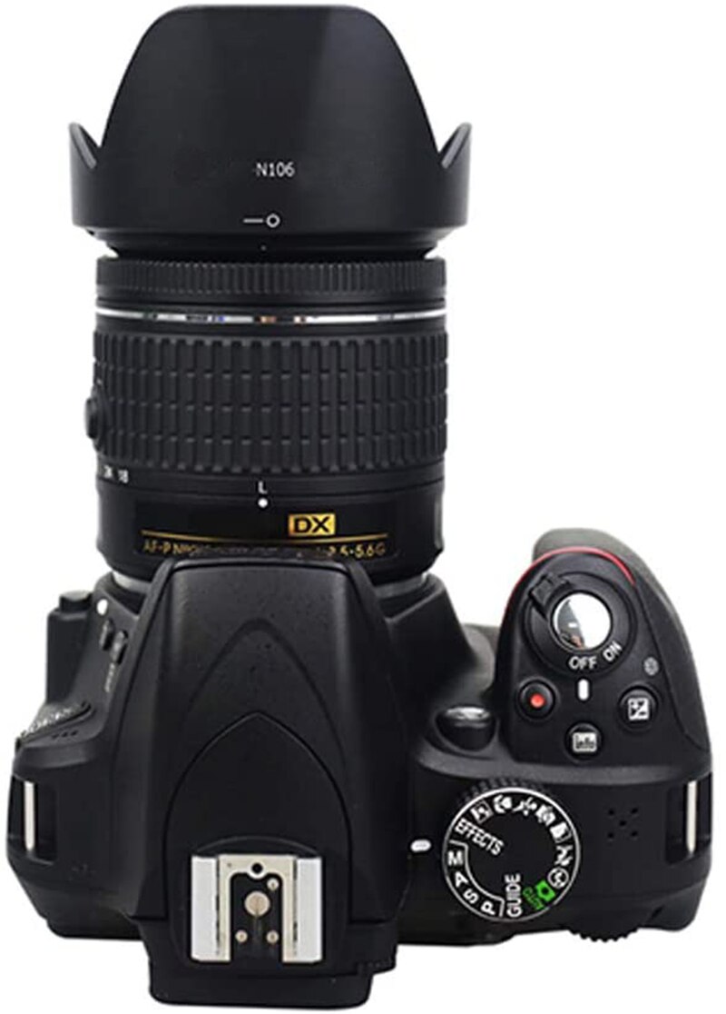 Pare-soleil réversible pour appareil photo, accessoire pour Nikon D5600, D3400, D5500, D3300, D3200, HB-N106, HB N106 HBN106, 55MM, AF-P18-55
