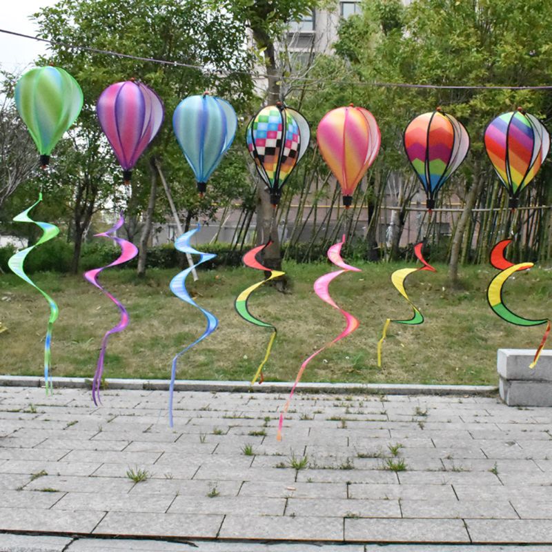 Air Ballon Roterende Wind Strip Windmolen Outdoor Opknoping Regenboog Park Attracties Decoratie Pinwheel Kleuterschool Ornamenten