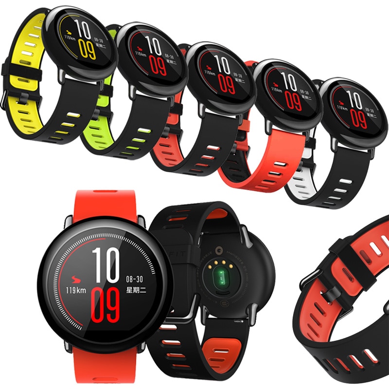 Siliconen band voor xiaomi huami amazfit pace horloge, vervangende sporthorlogeband, polsbandje