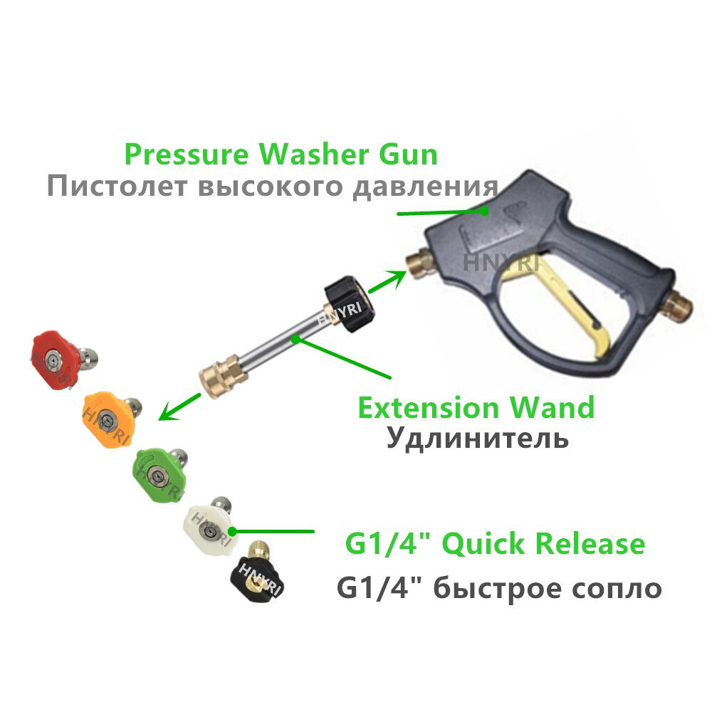 Hnyrusy przedłużacz lanca G1/4 "szybka złączka do myjka ciśnieniowa Adapter do Karcher Interskol LAVOR