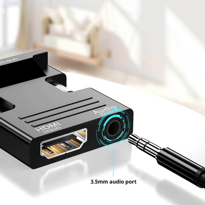 Hdmi till vga med ljudadapter, hd-kabelgränssnitt för pc/skärm/tv/projektor-omvandlare